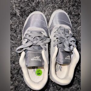 Reebok White and Gray Athletic Shoes